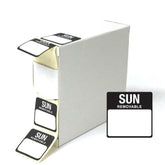 Mileta Sunday Food Labels 25x25mm